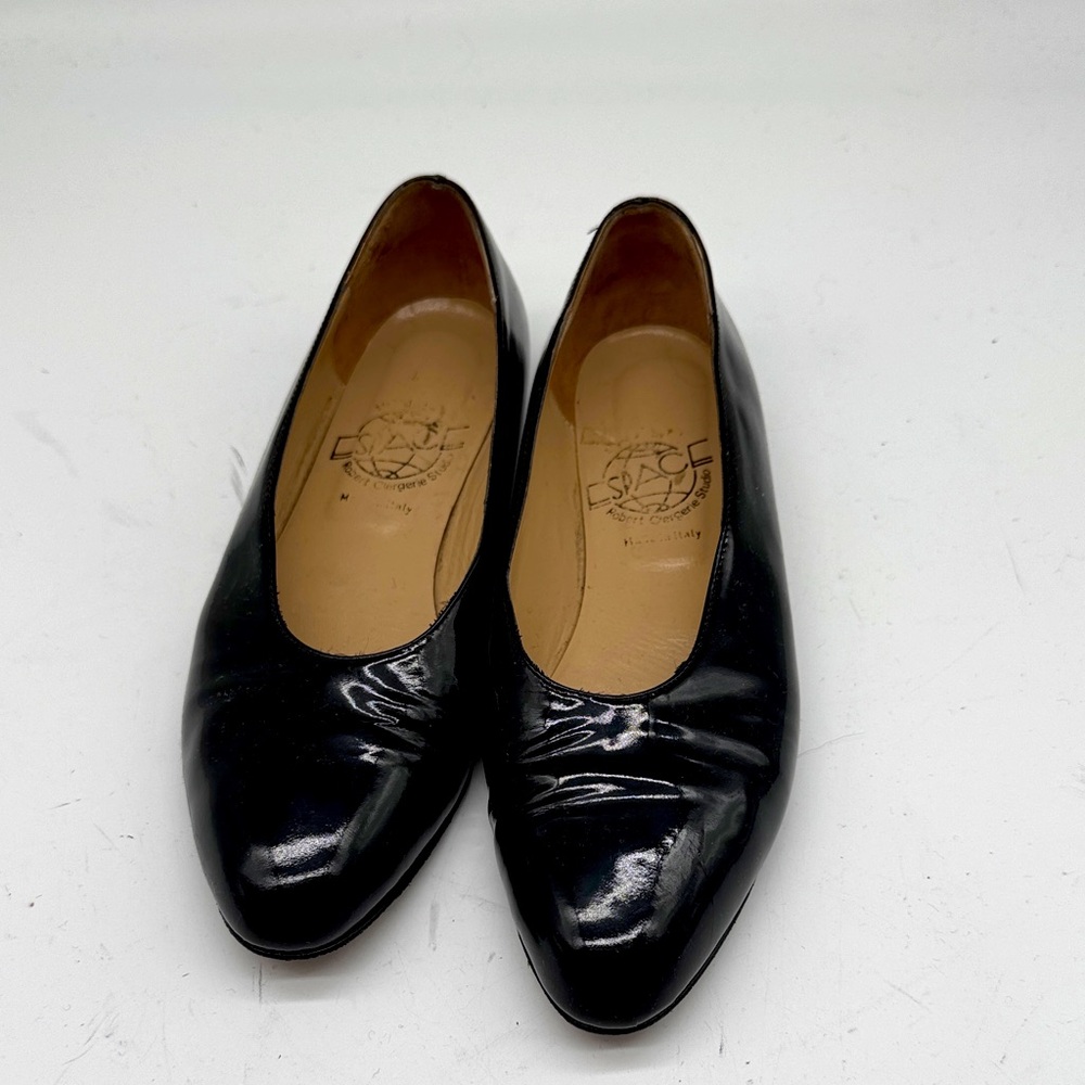 Robert Clergerie Espace black patent leather flats 6 1/2